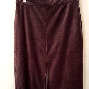Boden Plum Velvet Skirt